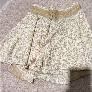 Floral Gold and Cream Skirt from Spain